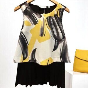 *SALE* NWT Layered Bright Patrizia Luca Dual Piece Artsy Top Size S - M